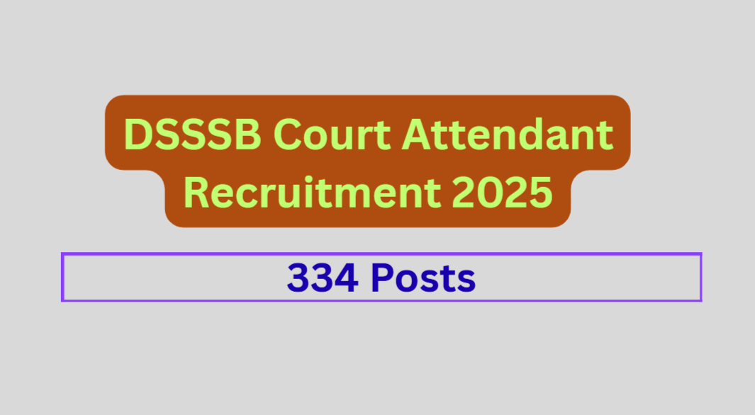 DSSSB Court Attendant Recruitment Snapshot